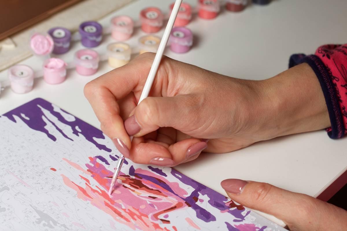 Peinture par numéros pour une activité artistique de détente